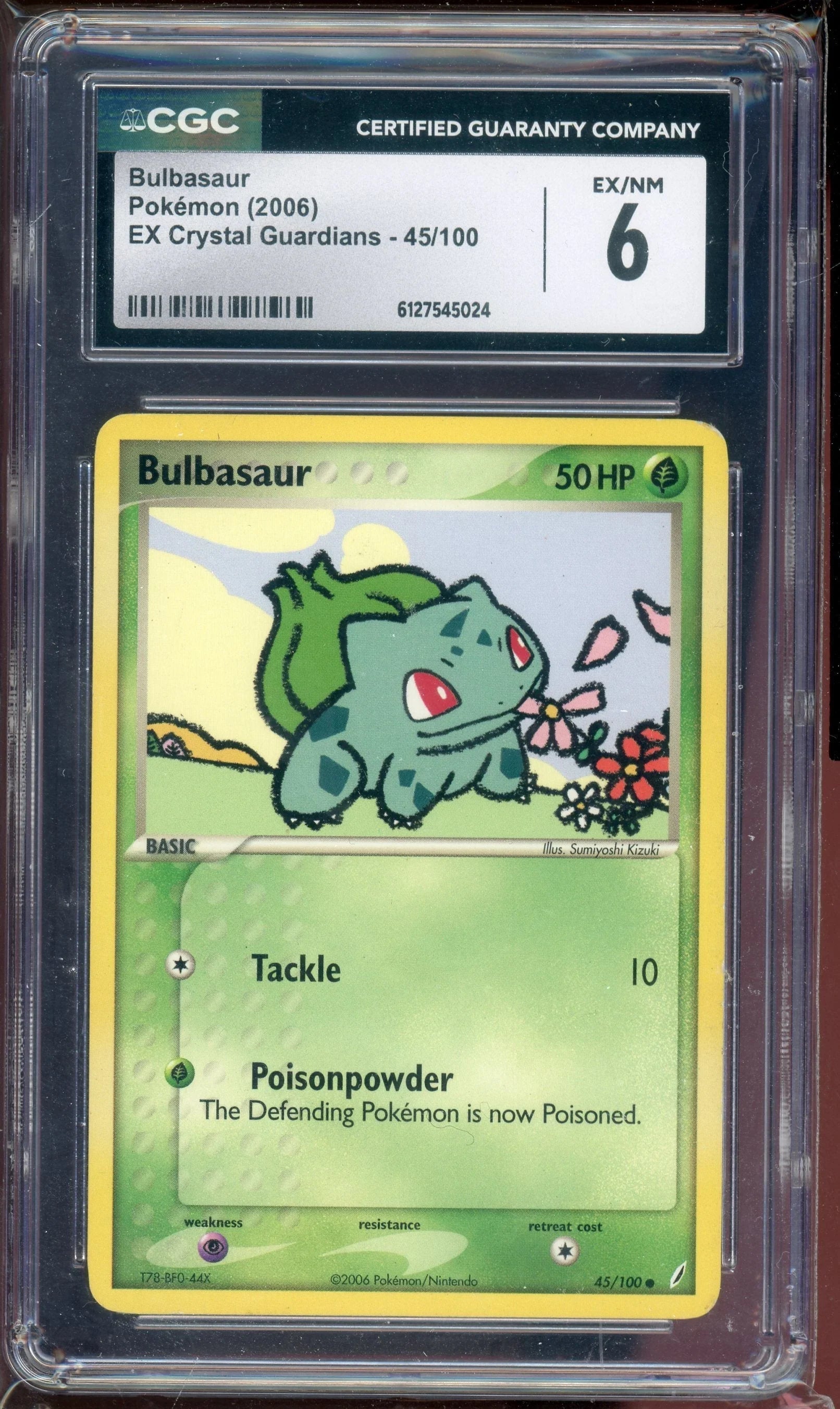CGC 6 BULBASAUR EX CRYSTAL GUARDIANS